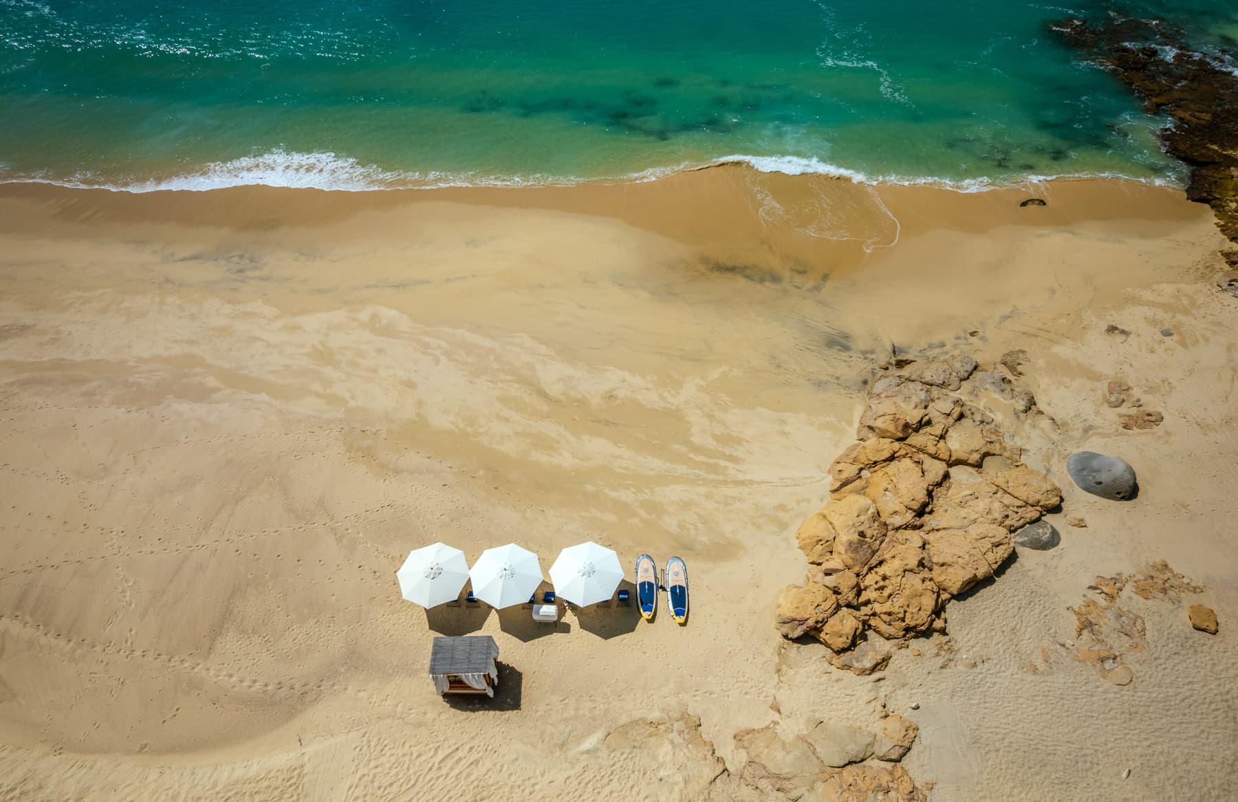 Baja California Sur coastline viewed from above
