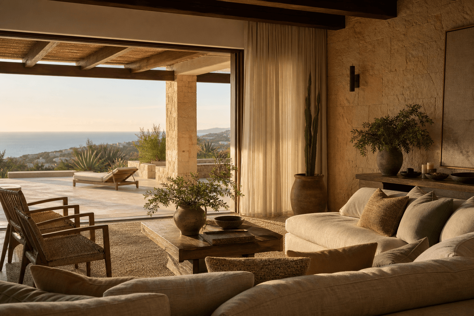 Calm, carefully prepared vacation rental interior in Baja California Sur