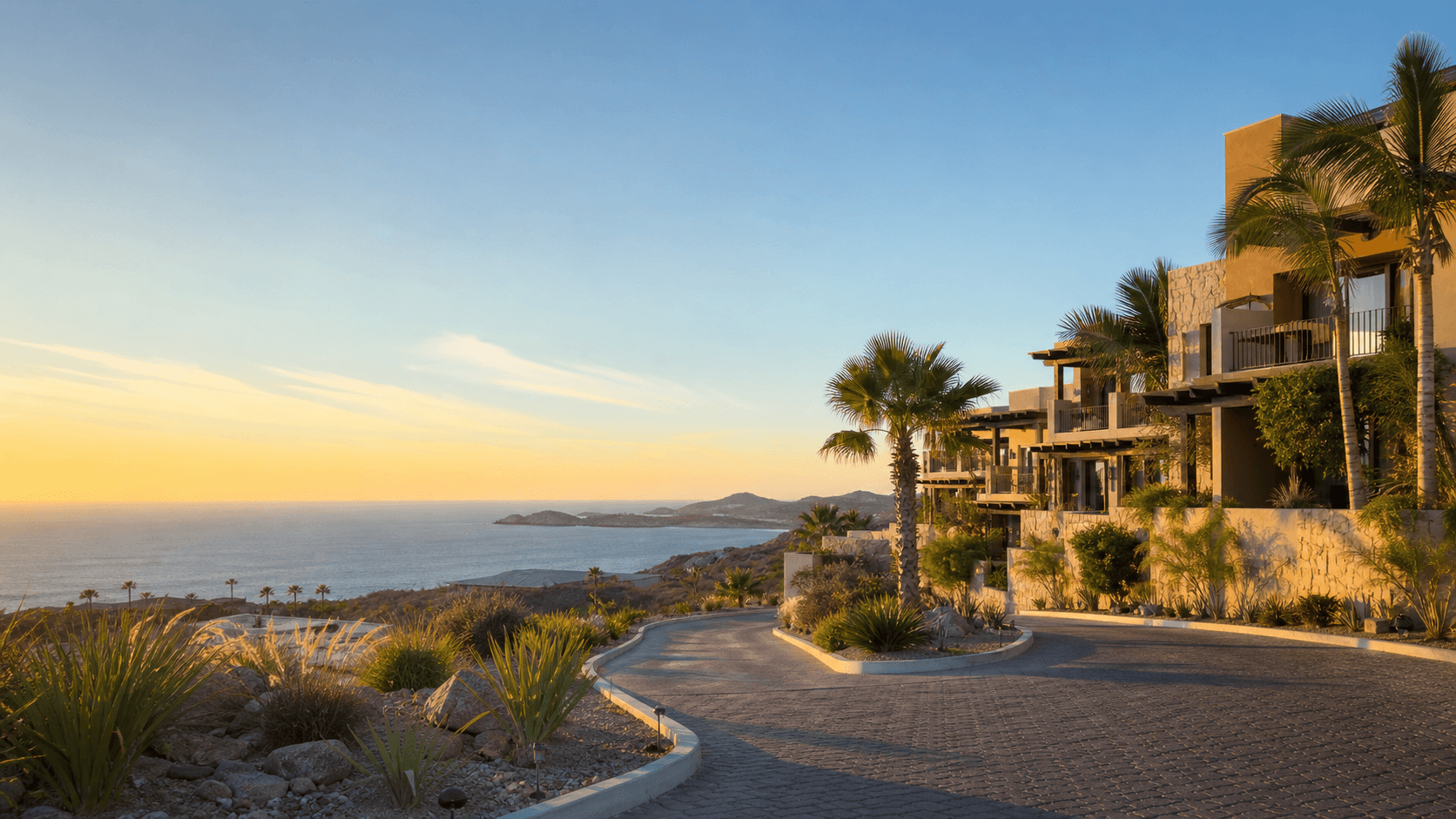 Coastal Baja California Sur landscape at sunrise